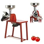 Crisalide® Passapomodoro Elettrico Professionale con Banco – Motore 330W 0,5 HP – Struttura in Alluminio Pressofuso – Filtro e Imbuto in Acciaio Inox – Trasmissione a Cinghia – Per Passata Fresca