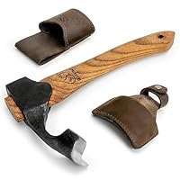 BeaverCraft Geschmiedete Dechsel Axt Holzschnitzerei – Gebogene Holzbearbeitungsdechsel AX2 mit Holzgriff für Schüsselrinnen – Löffelschnitzwerkzeug – Schnitzwerkzeuge, Beil