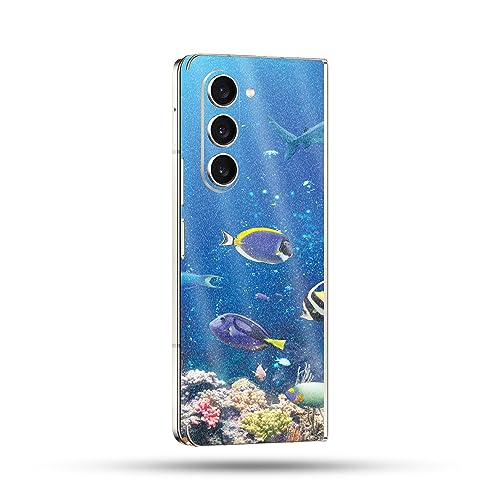 Image of MightySkins Glossy Glitter Skin Compatible with Samsung Galaxy Z Fold 5 Full Wrap - Reef Life | Protective, Durable High-Gloss Glitter Finish | Easy to Apply & Change Styles | Made in The USA