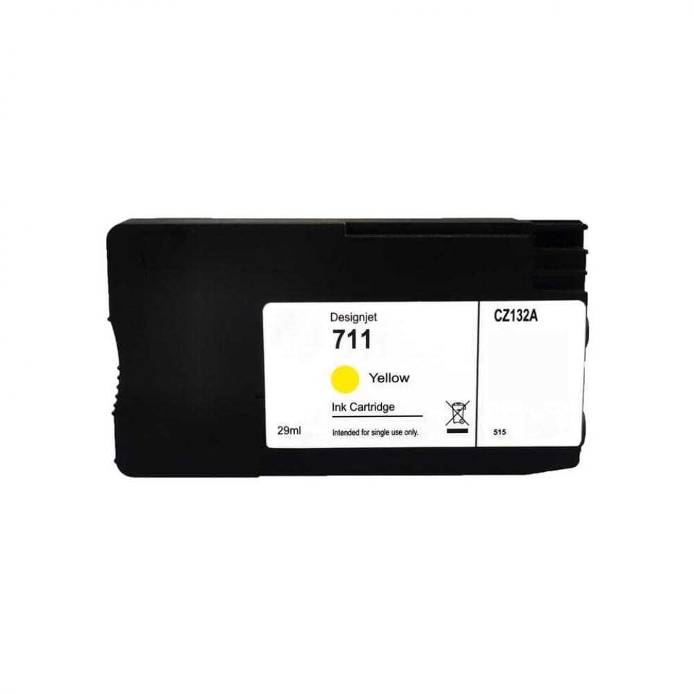 Cartouche 711 compatible DesignJet T120 T520 traceur encre jaune 1pc - 2