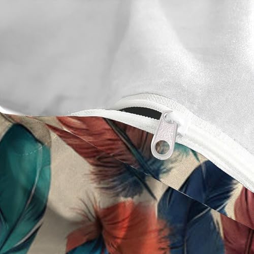 Housse de couette plumes bleues pour créer un nid douillet dans la chambre enfant