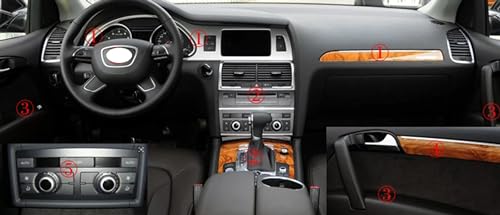 Protection de commande centrale carbone anti-rayure pour intérieur Q7