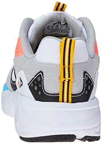 Fila, Rippler, Tênis, Feminino, Branco/Preto/Salmão/Amarelo, 37