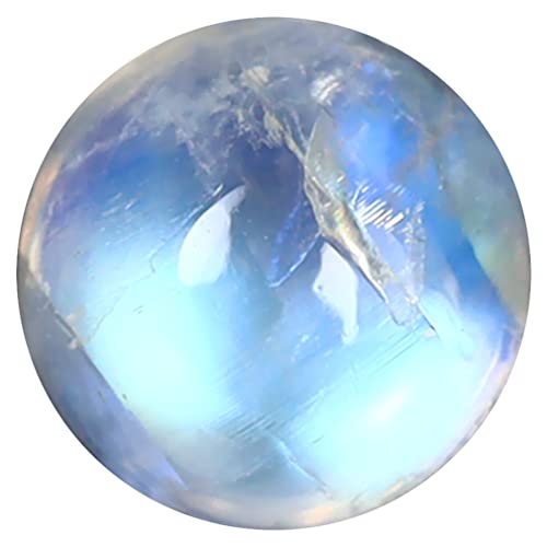 Pierre de lune bleue ronde cabochon de 1.95 ct et 7mm pour création de bijou