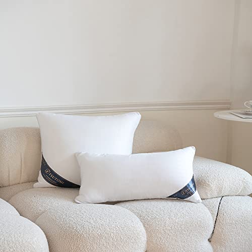 Tsutomi 12X12 Throw Pillow Insert,Pillow Insert 12X12 Set Of 2 Down Alternative Polyester Square Decorative Pillow Inserts White Throw Pillows For Couch Sofa Bed #TOP3