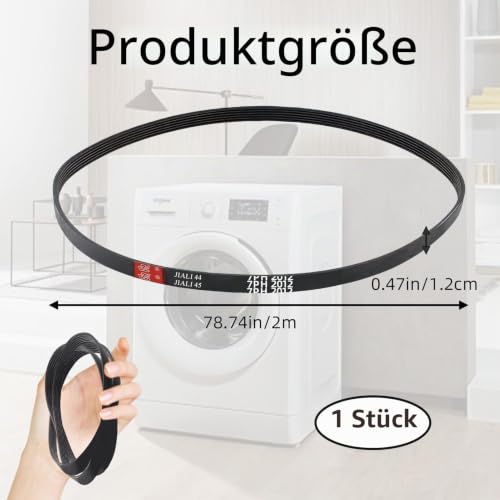 Keilriemen 7ph2012 für Waschtrockner Trockner Zubehör Kompatibel mit Logik LCD8W18 LCD7W18 BEKO VESTEL BRU Hochwertiger Gummiriemen für Haushalt und Hotel