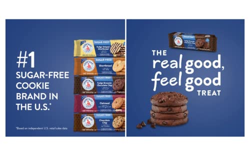 Sugar Free Cookies Baked With Real Cocoa| Fudge Brownie Chocolate Chip| Fudge Striped Shortbread| Chocolate Chip| Voortman oatmeal cookies | Keto Friendly Snack Bundled with BETRULIGHT Fridge Magnet- 8 oz each – Pack of 2 (Fudge Brownie Chocolate Chip) - Thumbnail 7