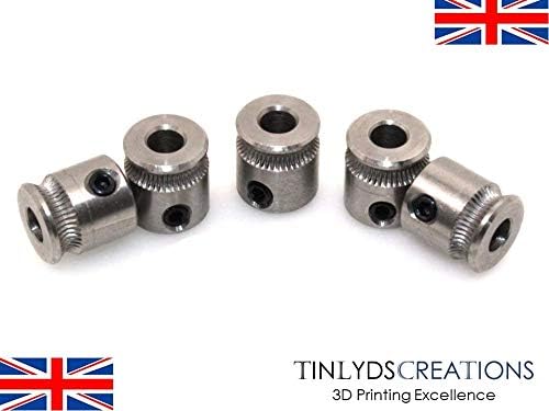 5 Pcs MK7 Extruder hobbed Drive Gear Pulley 5mm Shaft - 3D Printer part