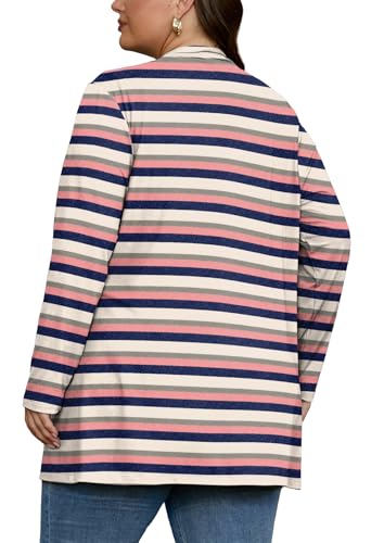 Image of OLRIK Plus Size Cardigan for Women 2026 Lightweight Open Front with Pockets