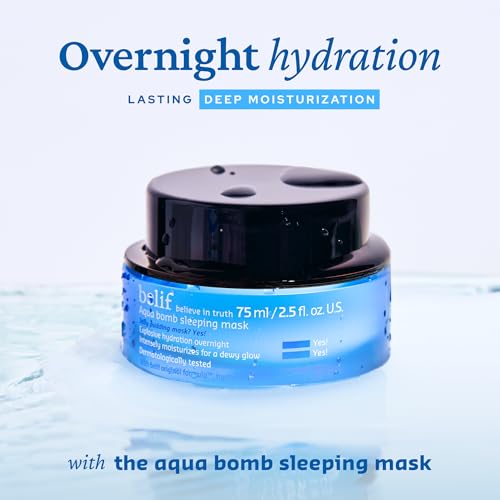 belif Vitamin E Jelly Overnight Mask – Hydrating & Plumping Face Moisturizer with Red Algae & Jojoba Oil, Deep Repair for Glass Skin, Korean Sleeping Mask for Intense Hydration & Radiance, 2.53 fl oz