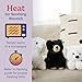 warmies Microwavable & Weighted Stuffed Animals, Black Bear - Heated Stuffed Animal Plushie for Warmth & Comfort - Cute Soft Plush Toys for Adults & Children (Boys, Girls, Babies & Toddlers)