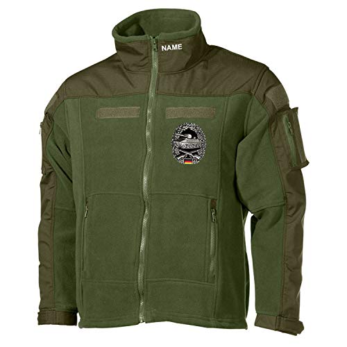 Copytec Combat Fleecjacke Panzergrenadier PzGren-Btl Grenadier Barett GRATIS Name #30562, Größe:3XL, Farbe:Oliv
