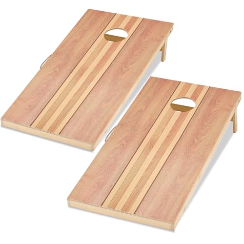 Image of Sportdo 4x2 ft Solid Wood Cornhole Set with 8 Bean Bags, Regulation Size Cornhole Board Set for Adults, Cornhole Game Set for Tailgate Backyard Toss Games Indoor&Outdoor Activities