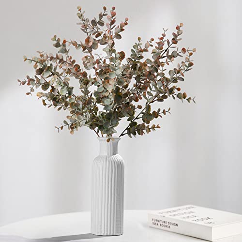 3 Packs Artificial Eucalyptus Stems, Faux Eucalyptus Leaves Branches Silver Dollar Eucalyptus Leaf Spray Artificial Greenery Stems Plants for Floral Arrangement Bouquet Wedding Hom image 4