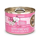 Weruva Cats in the Kitchen, Kitty Gone Wild with Wild Salmon Au Jus Cat Food, 6oz Can (Pack of 24)