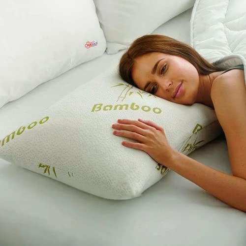 Image of MediTouch Bed Pillow Extrasoft Microfiber Fill with Certified Organic Bamboo Cover for Cool & Sound Sleeping Side Back and Stomach Sleepers Home & Hotel -U V Sterilized (Child 15 inch X 23 inch, 2)