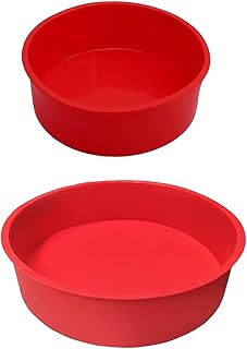 6 and 8 Inch Silicone Cake Tins for Baking