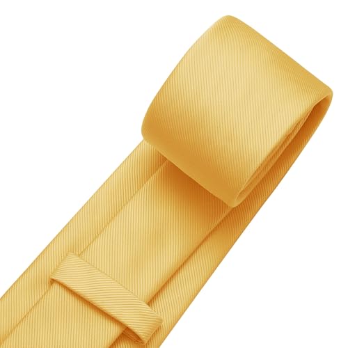 Image of DecTwig Men's Ties Solid Color Formal Neckties 3.15 inch (8CM) Black Ties For Men