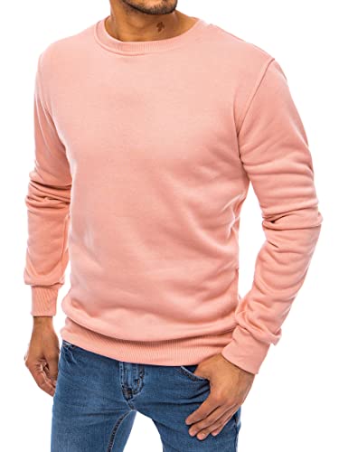 LEGRANCE - Sweatshirt für Herren | Sweatshirt Pullover Langarmshirt Basic Größe: L | Rosa Sweatshirt Cover