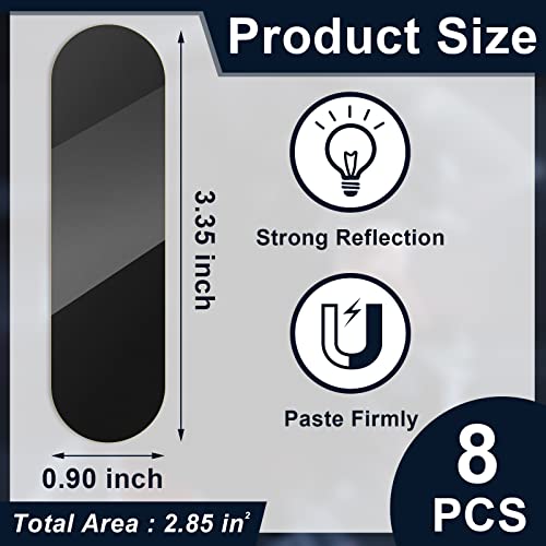 Frienda CK-FRIENDA-17670 8 Pieces Reflective Stripes Stickers For Motorcycle Helmet, Safety Decals Stickers For Motorcycle High Visibility Motorcycle Helmet Stickers Adhesive Black Reflective Tape thumb #2