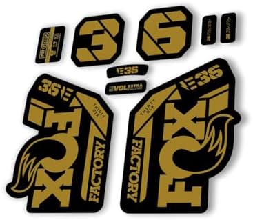 Fork Replacement Decal Sticker Compatibale for Fox 36 2021 E Bike Series Gold (Matte) image 2