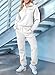 Herseas Womens Winter Lounge Sets Casual Long Sleeve Pullover Fall Fashion 2025 Airport 2 Piece Outfit Matching Jogger Lounge Sets White Medium 8 10