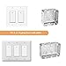 Smart Switch, Works with Alexa and Google Home, Voice control, No hub Required, Timing Synchronization, Suit for 1/2/3/4 Group Type Switch Box Micmi, Neutral wire required, Smart light switch 2pack