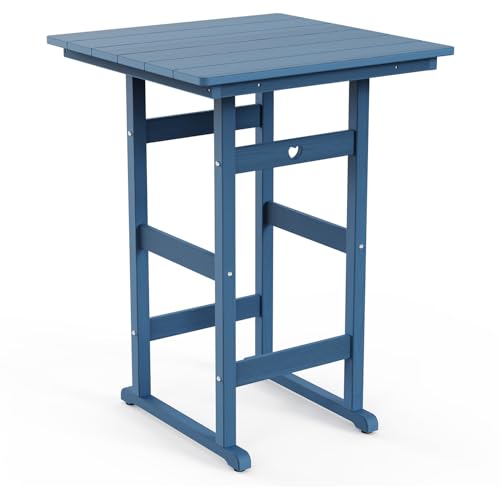 Orbcove Navy Adirondack Bar Table - Weather-Resistant Patio Set