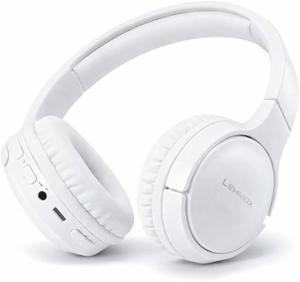 Fone de Ouvido Bluetooth 5.3, Branco, Headset, Sem Fio, Dobrável, Com Microfone, Para Celular, Cartão de Memória, Entrada P2, Confortável, Ideal para Estudo, Trabalho e Academia.