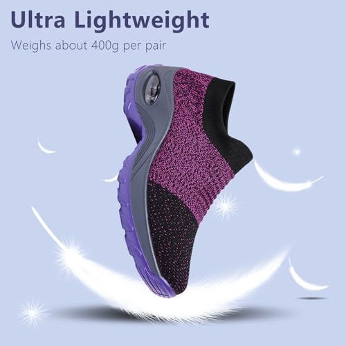 Image of Non Slip Work Shoes Women, Slip On Sneakers Women,Work Shoes Walking Gym Nurse Mesh Casual Fashion Sneakers Comfort Breathable Lightweight