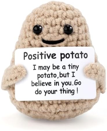 Mini Funny Knitted Wool Potato Toy with Positive Card - Creative ...