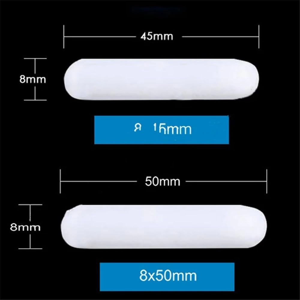 Mieszadło, prosty pręt magnetyczny typu C do wysokich temperatur laboratoryjnych 3-8 mm x 5-50 mm (7 x 25 mm, 10 sztuk)