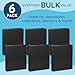 Blue Summit Supplies Mini 3-Ring Binder, Junior 1 Inch, Small 3-Ring Binder, Small Size Fits 5 1/2 x 8 1/2 Paper, Set of Mini Binders Ideal for Playbills or Planner, Black, 6 Pack
