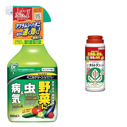 【セット買い】住友化学園芸 殺虫殺菌剤 ベニカグリーンVスプレー 1000ml+殺虫剤 家庭園芸用GFオルトラン粒剤 200g