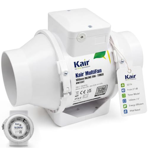 Image of Kair MultiFan In Line Fan 100mm with Timer