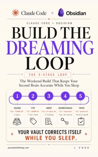 Obsidian + Claude Code Build the Dreaming Loop: Keep Your Second Brain Accurate While You Sleep (AI Memory Playbooks Book 2)
