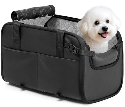 YUDODO Large Dog Car Seat for Center Console Fits 10-20lbs,