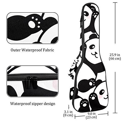 Sac à dos pour ukulélé de concert rembourré 10mm motif panda - 4