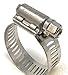Size #12 (5/8" ~ 1-1/4") All Stainless Hose Clamp, 1/2" Bandwidth, Pack of 10