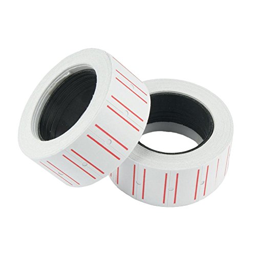 20 Rollen Preisetiketten Etiketten für z.B. MX-5500 Maße 12x21 mm Weiß Cover