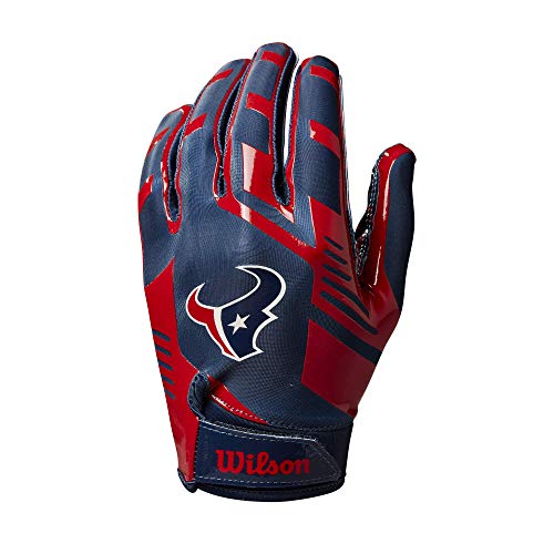 image for Wilson NFL Stretch Fit Football Gloves - Youth, Houston Texans, Stretc