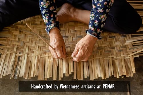 Pemar PM23-QN27 Set Of 2 Bamboo Wicker Serving Trays thumb #4