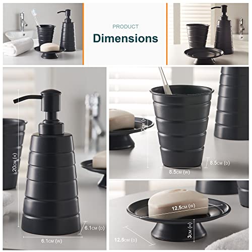 OurHouse Three Piece Bathroom Caddy Set, Accessories Toothbrush Holder - Image 3