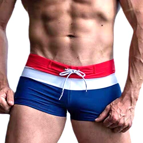 Taddlee Sexy Swimwear Men's Swimsuits Swim Board Surf Boxer Briefs Trunks Shorts (XL, Red)