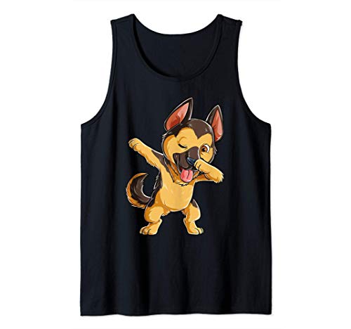 Dabbing German Shepherd Dog Lover Gifts Boys Kids Dab Dance Camiseta sin Mangas