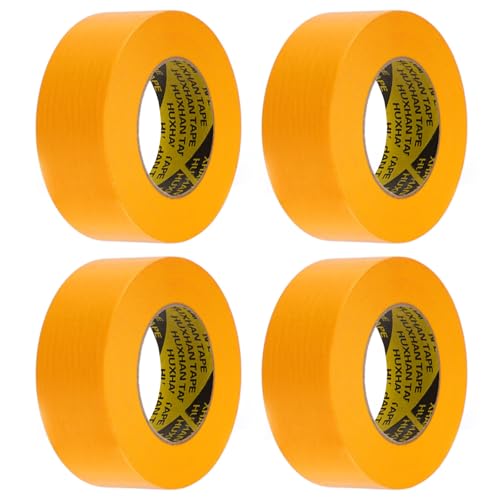 Ulawellor 4 Rollos Cinta de Carrocero 30mm x 50m Enmascarar Adhesiva de Papel Fácil de Quitar Sin Residuos para Pintar,Decorar,Bricolaje y Reparaciones en Interiores o Exteriores