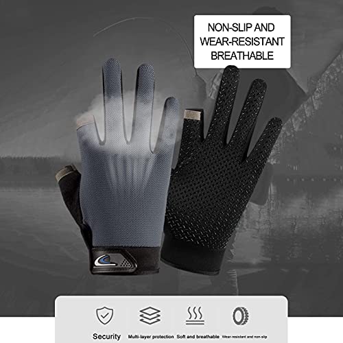 luning Luvas de pesca respiráveis para uso ao ar livre, design de liberação rápida, antiderrapante,