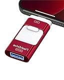 ZARMST USB Stick for Phone 128GB, High Transfer Speed Flash Drive Photo Memory Stick, 4 in 1 Thumb Drives for Pad/Android/PC/Computer, Red