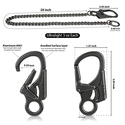 image for Ahiller Biker Wallet Chain, Heavy Duty Pocket Chain with Round Clasp, 