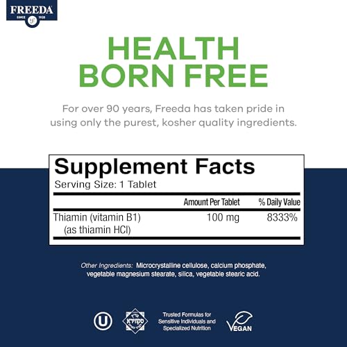 Freeda Vitamin B1 Thiamine Tablets
